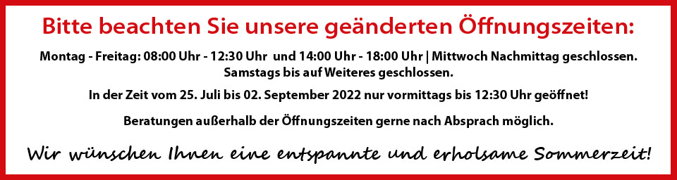 Elektro Reich Öffnungszeiten im Sommer
